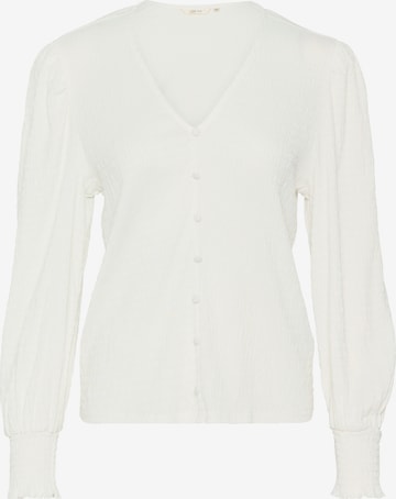 Cream Blouse 'Fenja' in Wit: voorkant