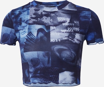 T-shirt Tally Weijl en bleu : devant