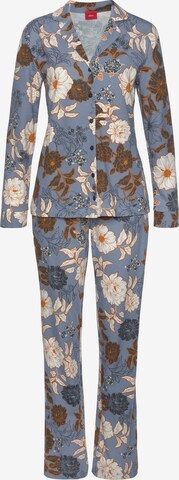 s.Oliver Pyjama in Blauw: voorkant