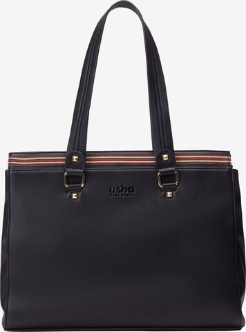 usha BLUE LABEL Schultertasche in Schwarz: predná strana