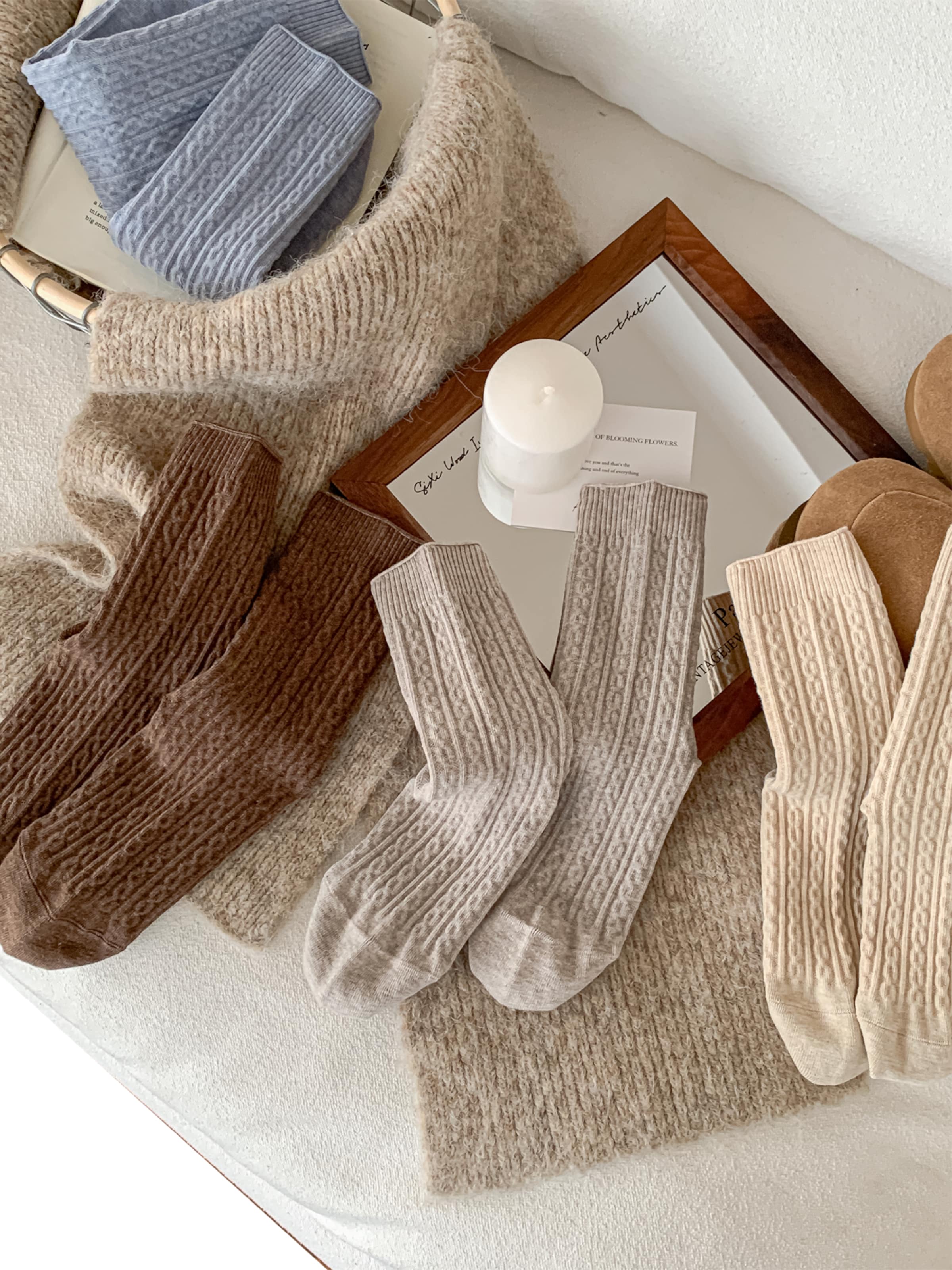 Millo Socks 'Cosy Twist' in Brown