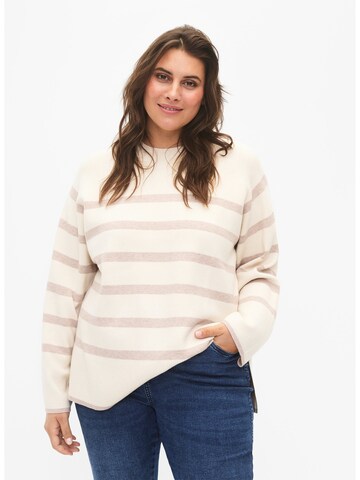 Zizzi Pullover 'Zoe' in Beige: predná strana