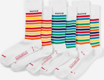 Pantone made by MuseARTa Chaussettes en mélange de couleurs / blanc, Vue avec produit