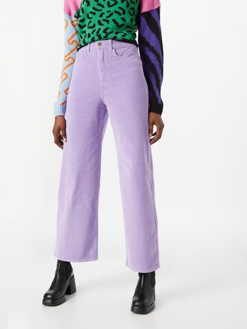 ONLY Wide leg Pants 'HOPE' in Purple: front