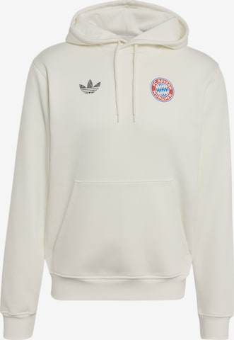 balta ADIDAS ORIGINALS Sportinio tipo megztinis 'FCB': priekis