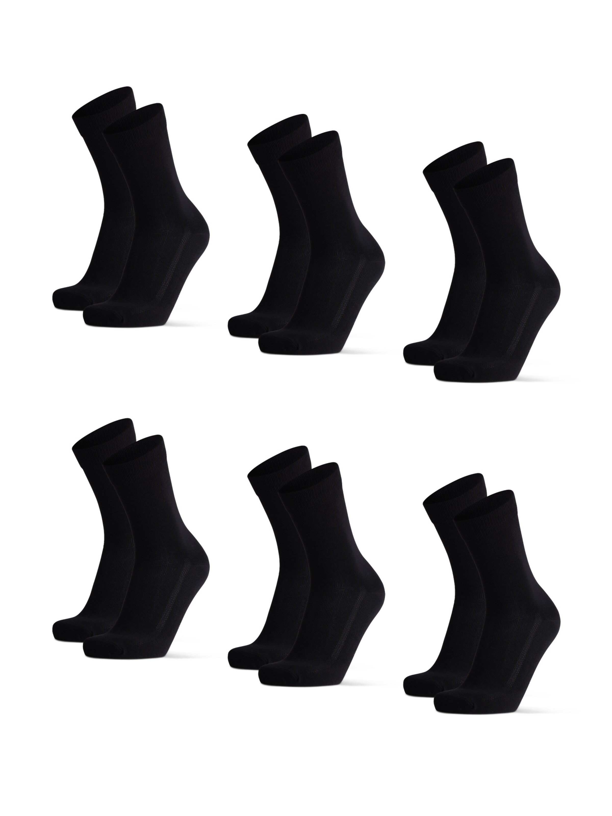 DANISH ENDURANCE Socken 'Bamboo Crew' in Schwarz: Vorderseite