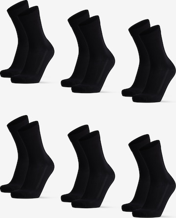 DANISH ENDURANCE Socken 'Bamboo Crew' in Schwarz: Vorderseite
