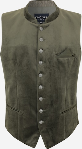 zaļš Krüger Buam Tradicionālā veste: no priekšpuses