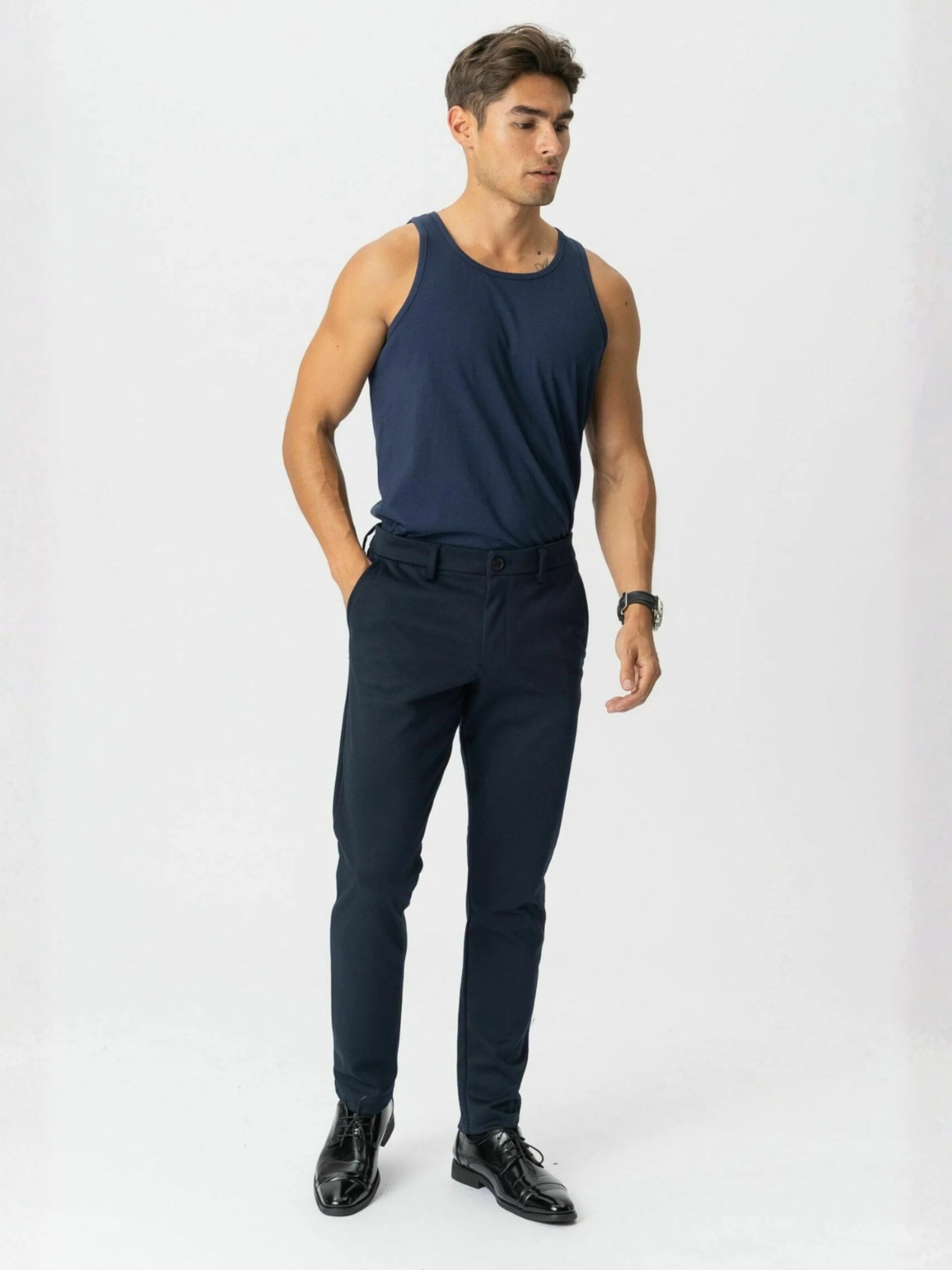 T-Shirt ' Basic Tanktop ' TEESHOPPEN en bleu