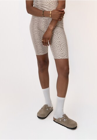Skinny Leggings 'Roxie' di OH APRIL in beige: frontale