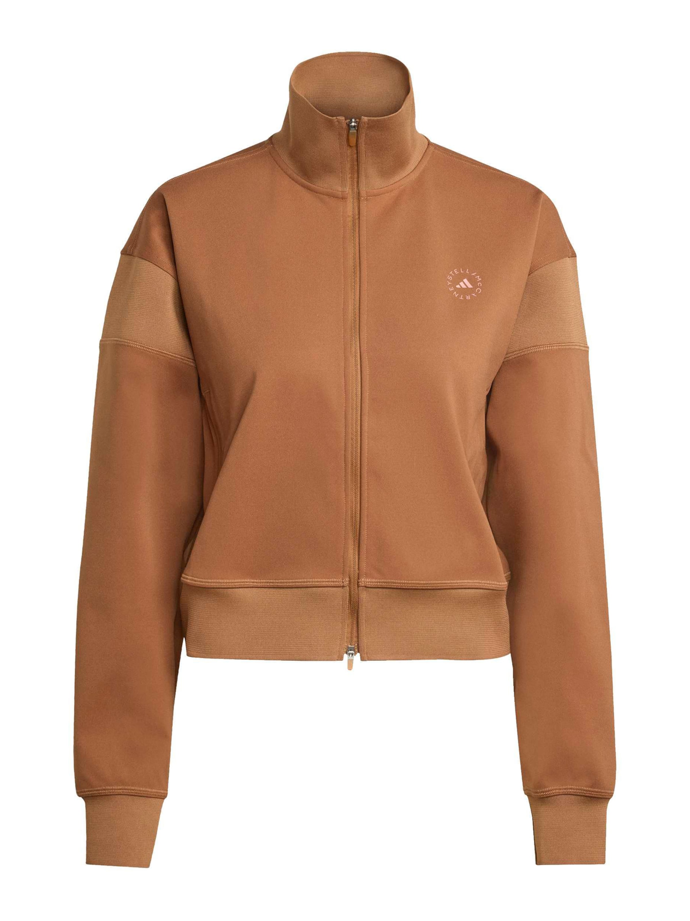 ADIDAS BY STELLA MCCARTNEY Sportssweatjakke 'Knitted Track' i brun: forside