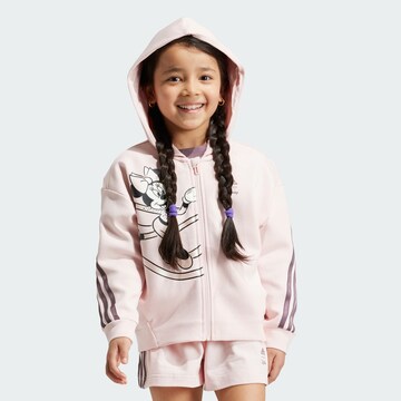 ADIDAS SPORTSWEAR Athletic Zip-Up Hoodie 'Disney Minnie & Daisy' in Pink: front