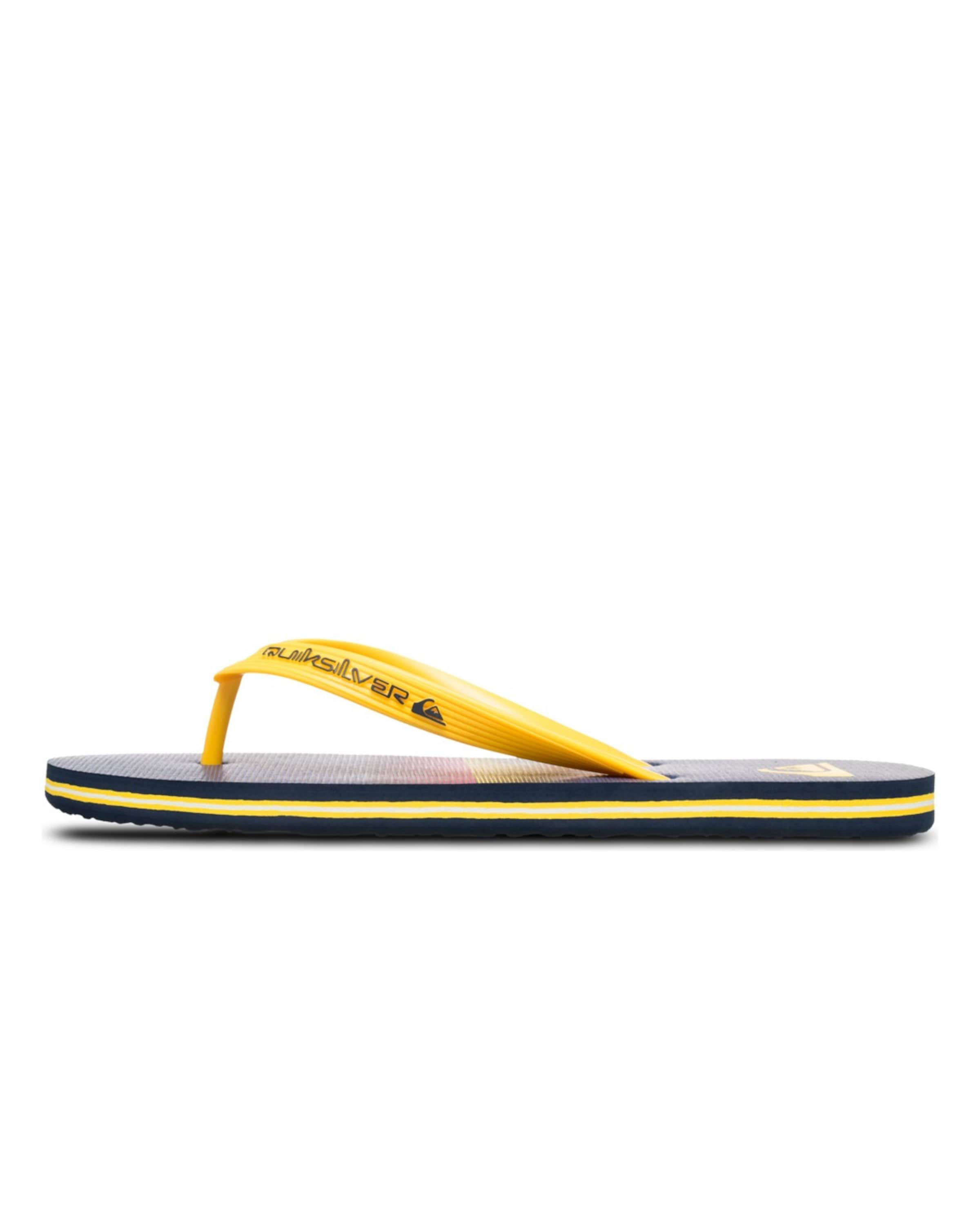 QUIKSILVER Tongs 'Molokai Stripe 25' en bleu marine / jaune, Vue avec produit