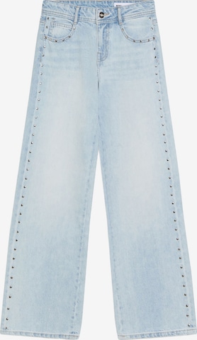 BershkaLoosefit Traperice - plava boja: prednji dio