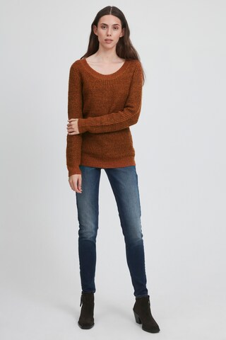 ICHI Sweater 'IHODANSA LS' in Brown