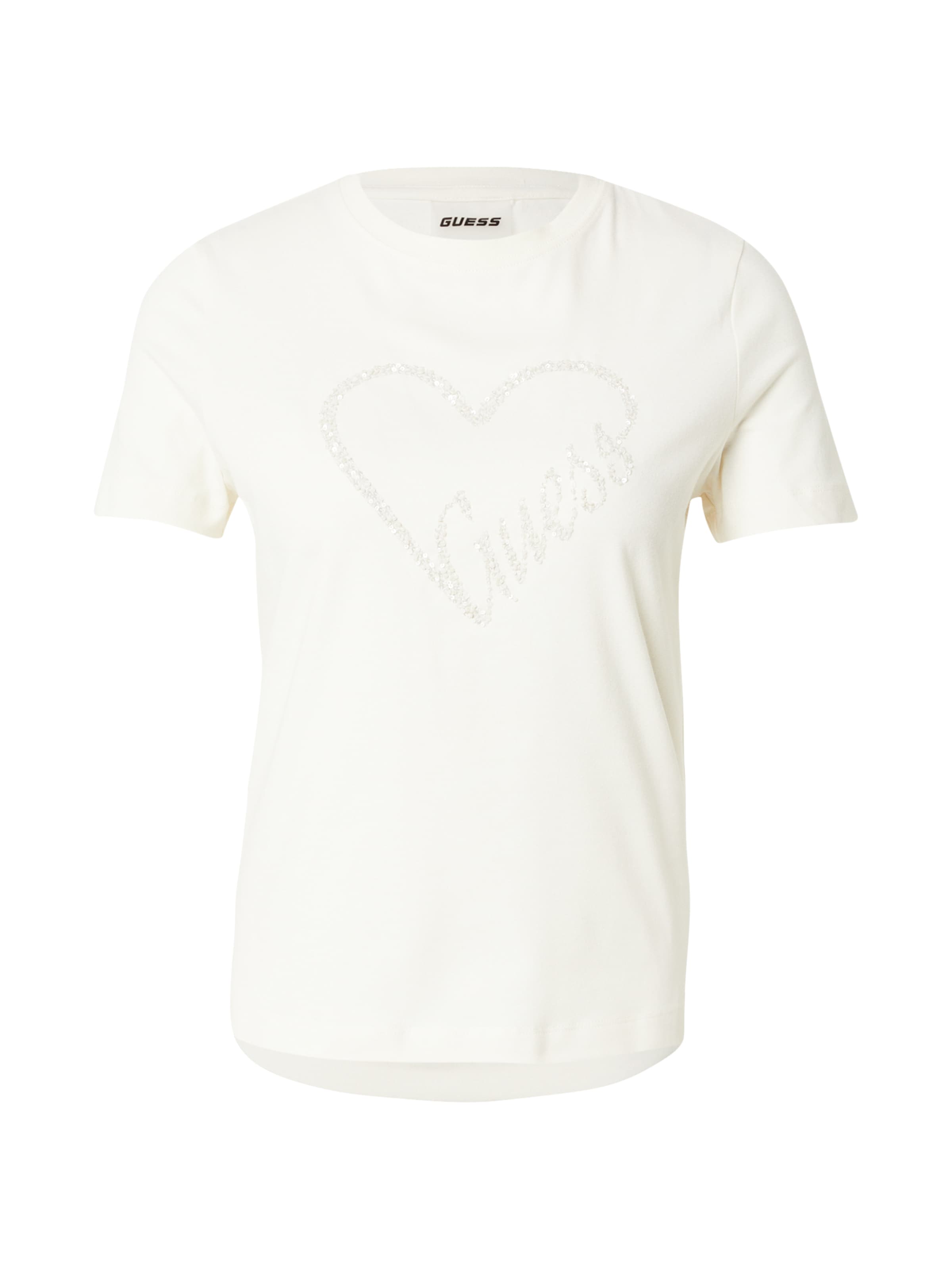 GUESS Shirt 'LOVE' in White: front