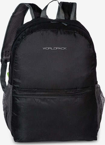Zaino di Worldpack in nero: frontale