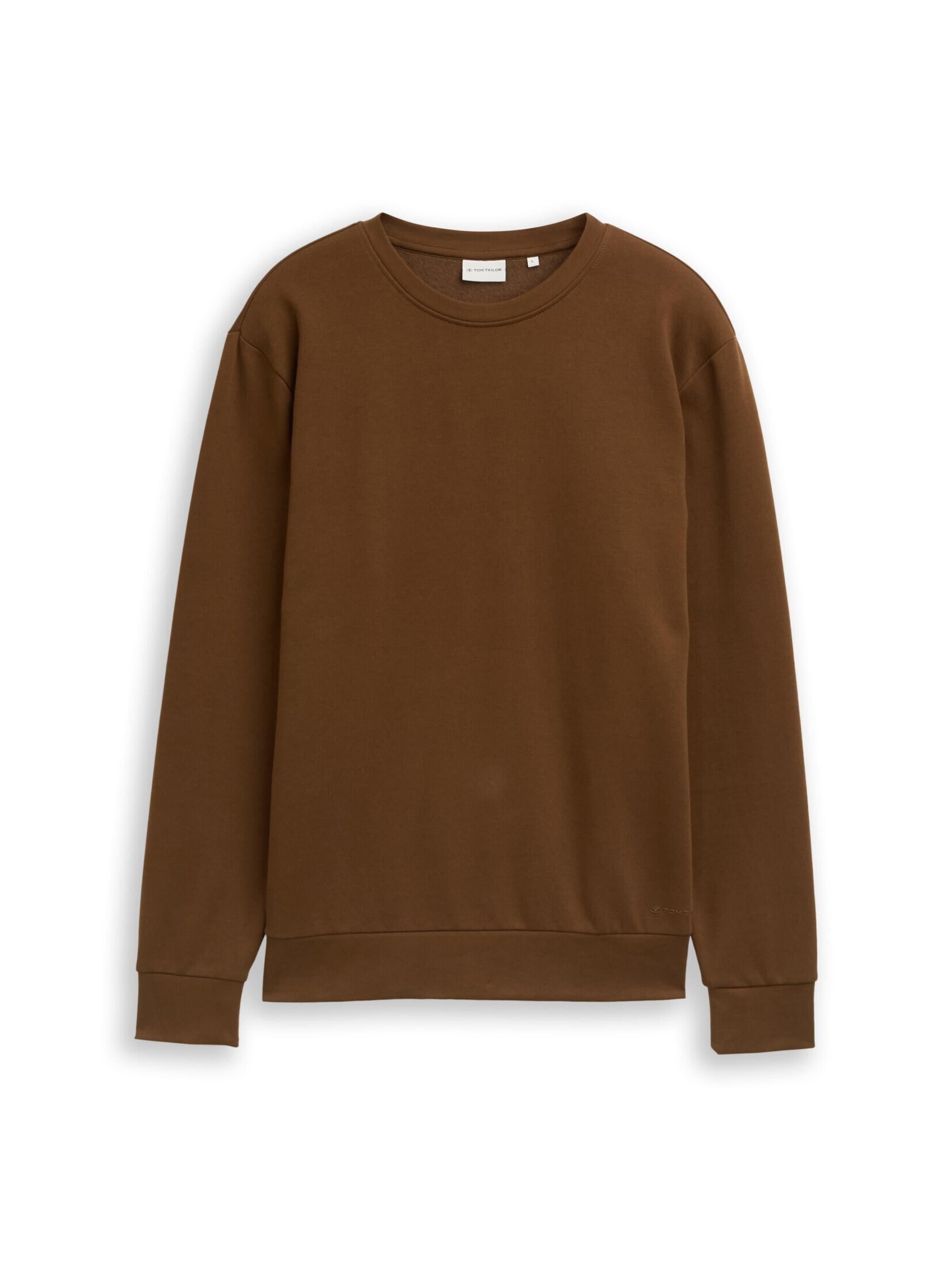 TOM TAILOR Sweatshirt in Braun: Vorderseite