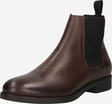 Les Deux Chelsea boots 'THOMAS' in Bruin: voorkant