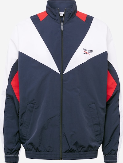 REEBOK Jacke 'Twin Vector' in dunkelblau / rot / weiß, Produktansicht