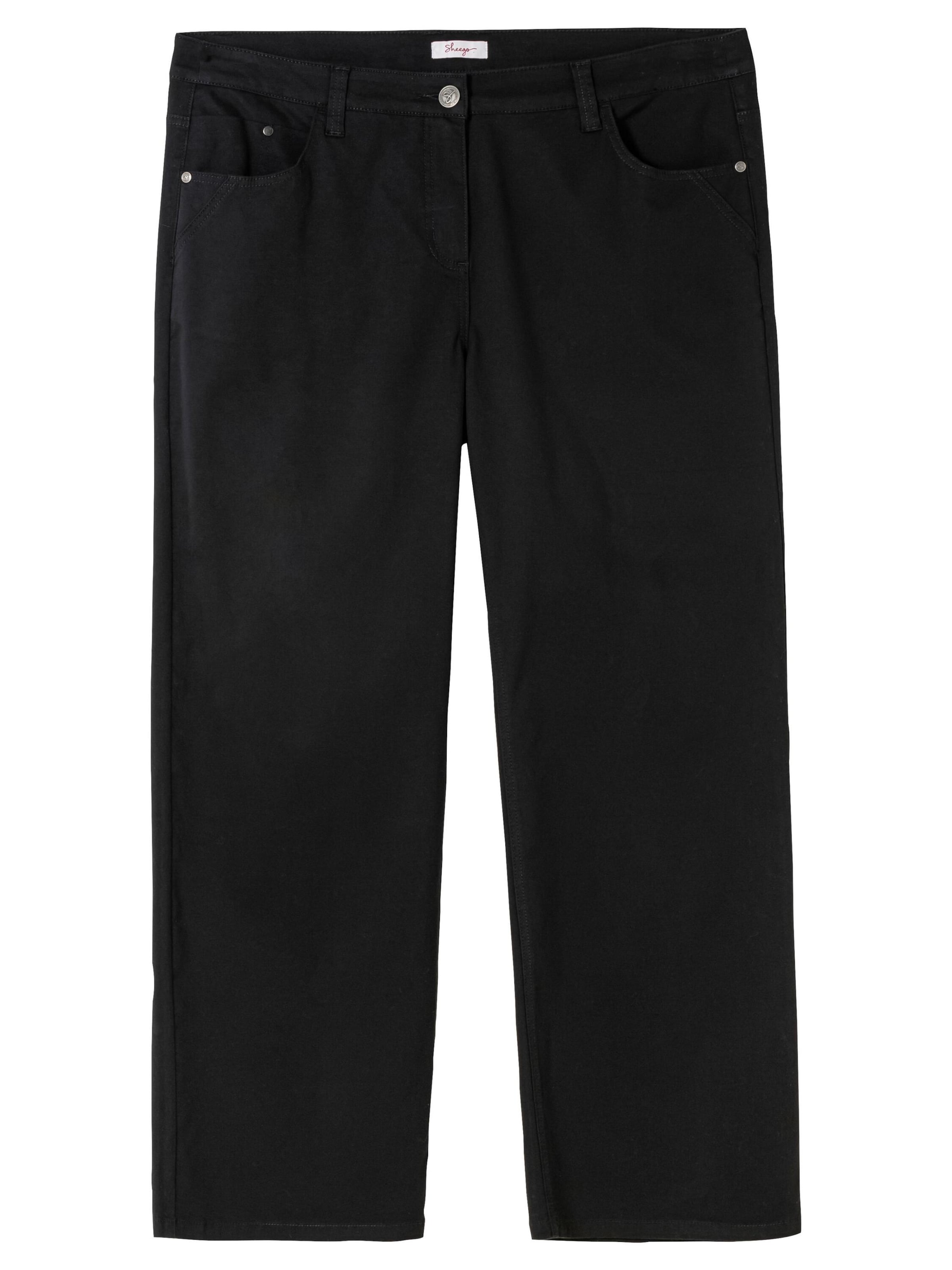 Loosefit Pantalon 'Ella' SHEEGO en noir : devant