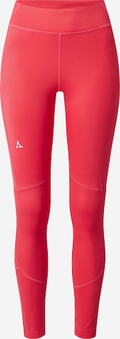 Schöffel Skinny Workout Pants 'Imada' in Red: front