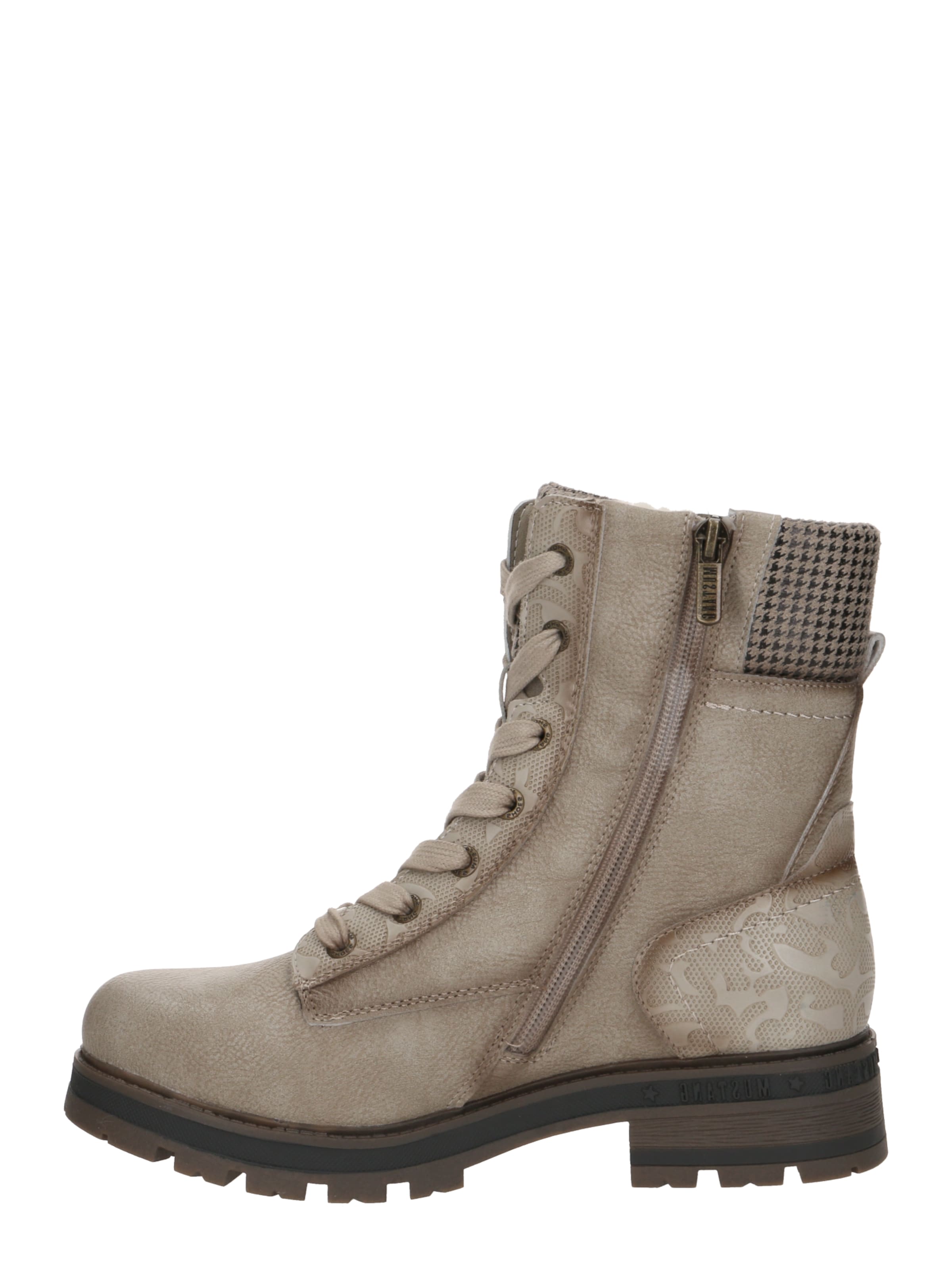 MUSTANG Schnürstiefelette in Beige
