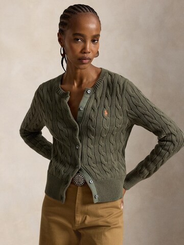 Polo Ralph Lauren Плетена жилетка в зелено: отпред