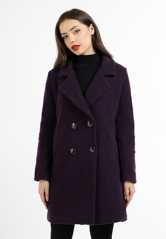 Manteau mi-saison faina en violet : devant