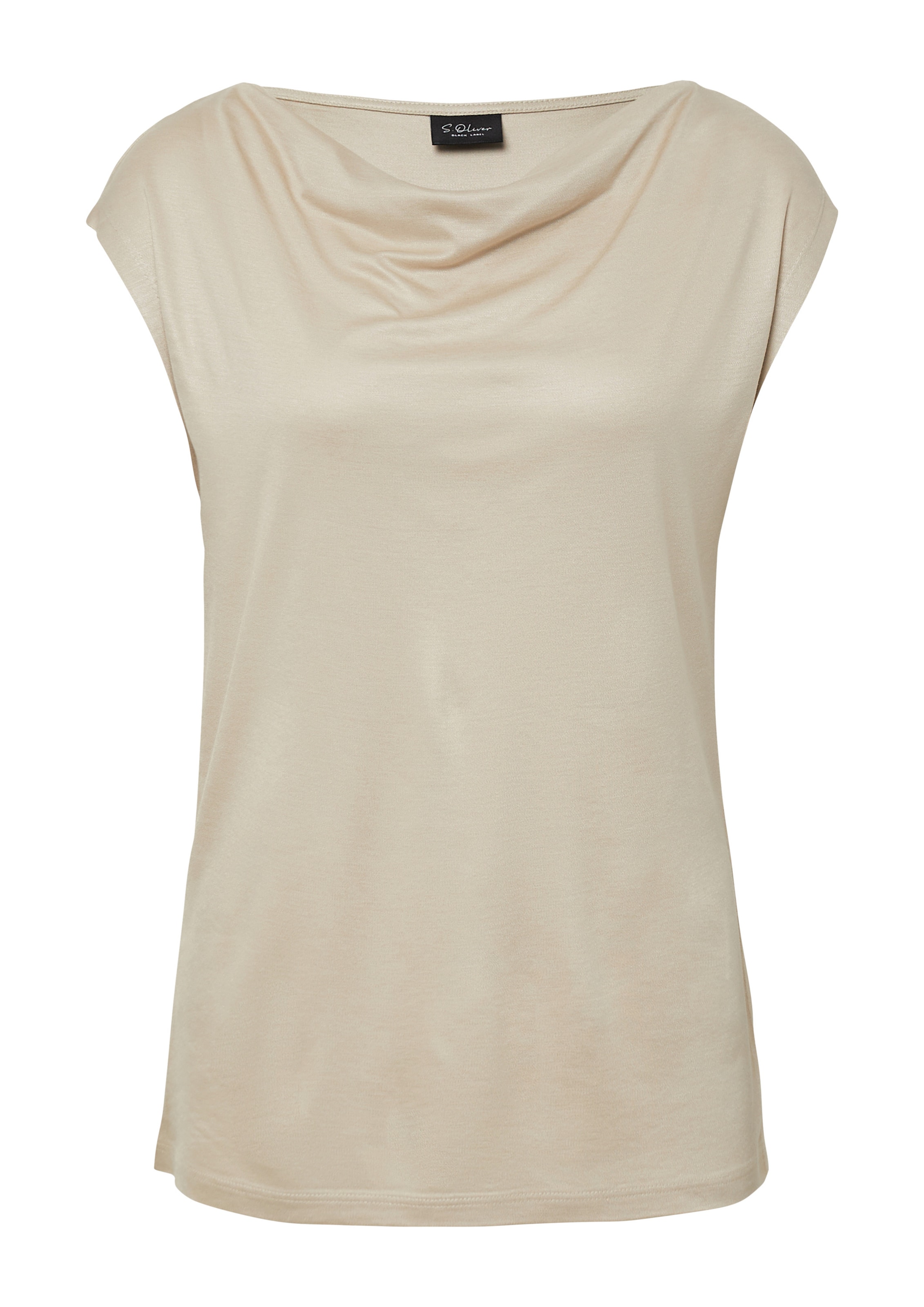 T-shirt s.Oliver BLACK LABEL en beige : devant