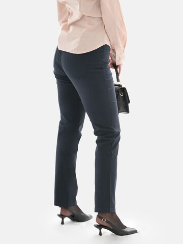 PANTONECLO Regular Trousers 'Leafletic Women’s Trouser' in Blue