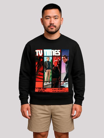 Sweat-shirt 'TV Times Patrick McGoohan The Prisoner 1967 Cover' F4NT4STIC en noir : devant