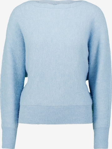 zero Strickpullover mit U-Boot Ausschnitt in Blau: Vorderseite