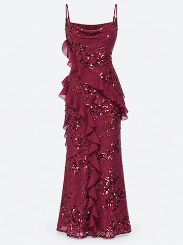 Ombre Abendkleid in Rot: Vorderseite