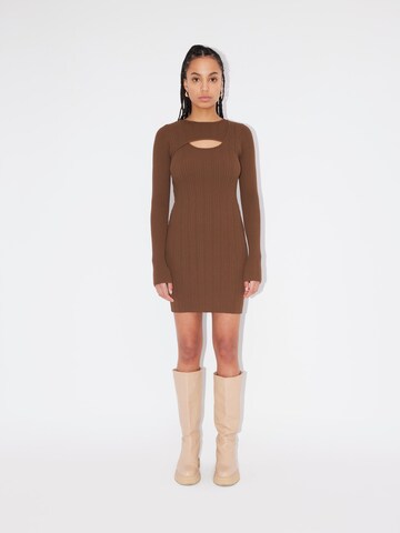 LeGer by Lena Gercke Knitted dress 'Swantje' in Brown