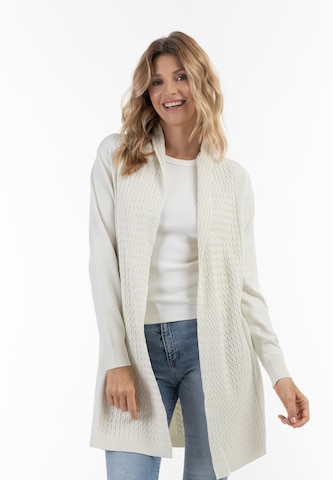 Cardigan Usha en blanc : devant