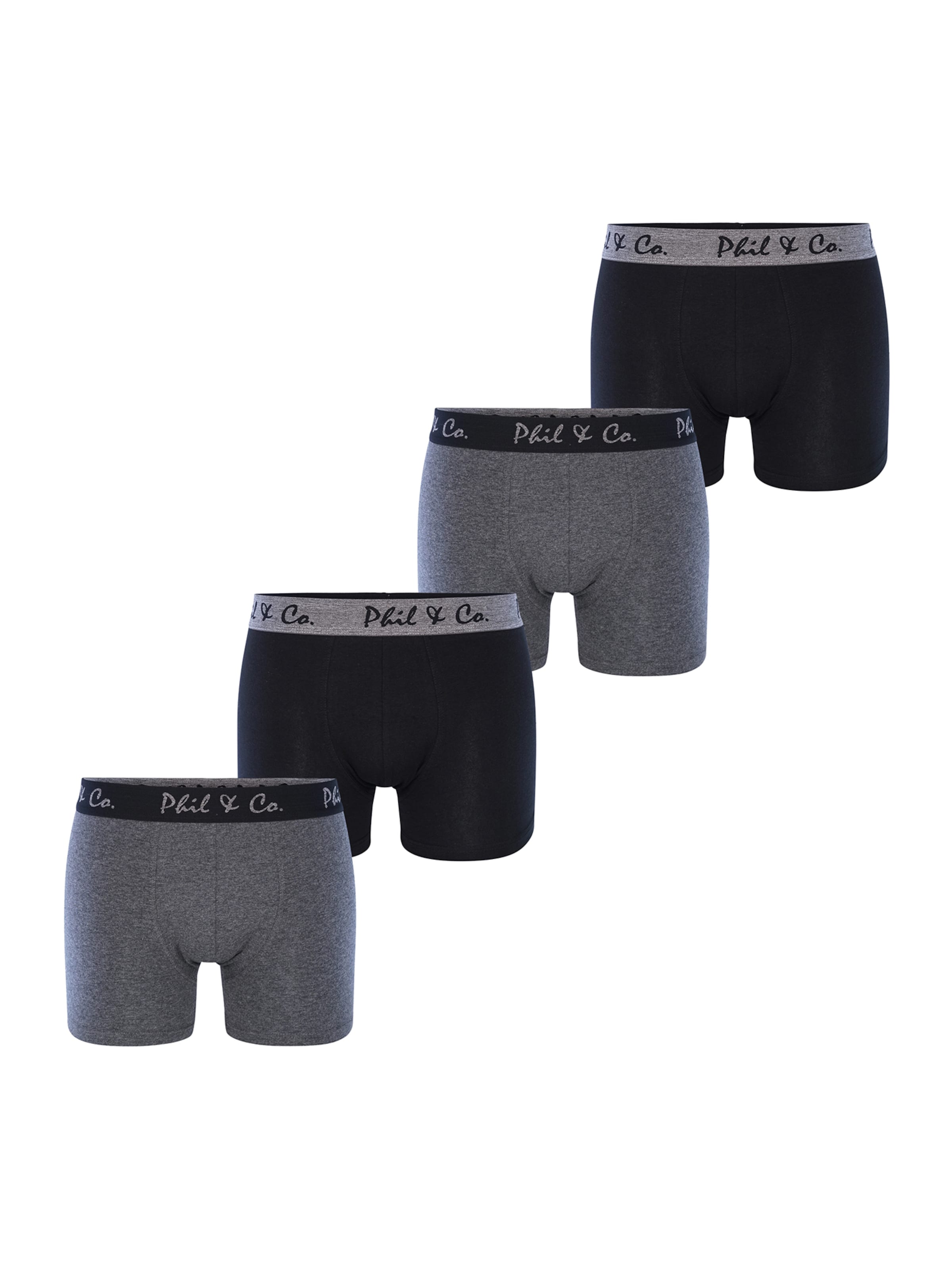 Phil & Co. Berlin Boxershorts in Grau: Vorderseite