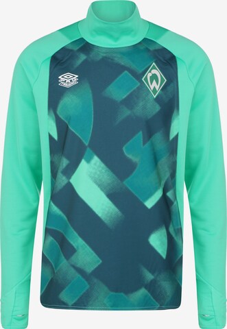 UMBRO Athletic Sweatshirt 'Werder Bremen Drill' in Green: front