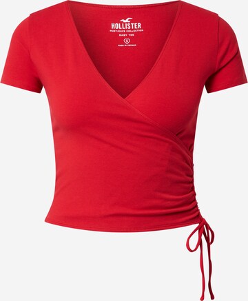 T-shirt HOLLISTER en rouge : devant