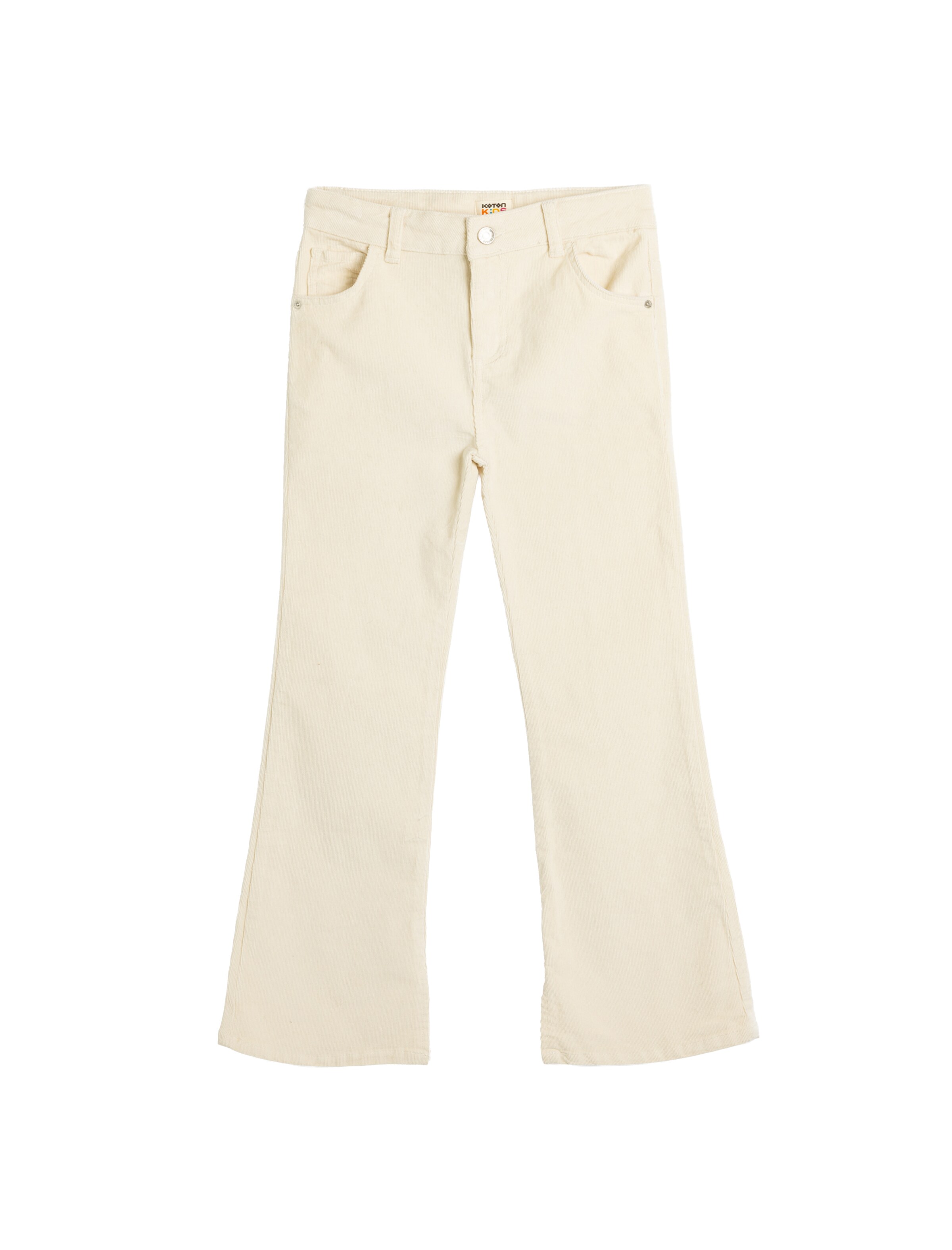 Koton Flared Broek in Beige: voorkant