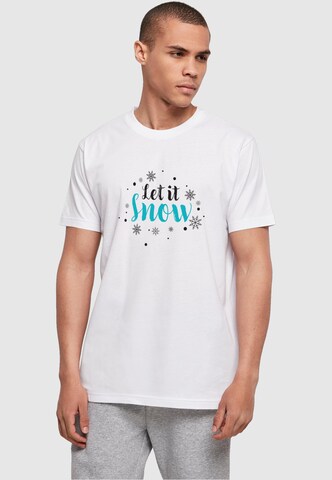 T-Shirt 'Let It Snow' Merchcode en blanc : devant