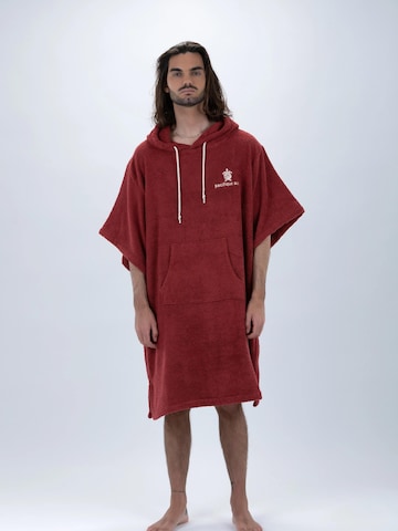 Pacifique Sud Athletic Robe 'Surf' in Red: front