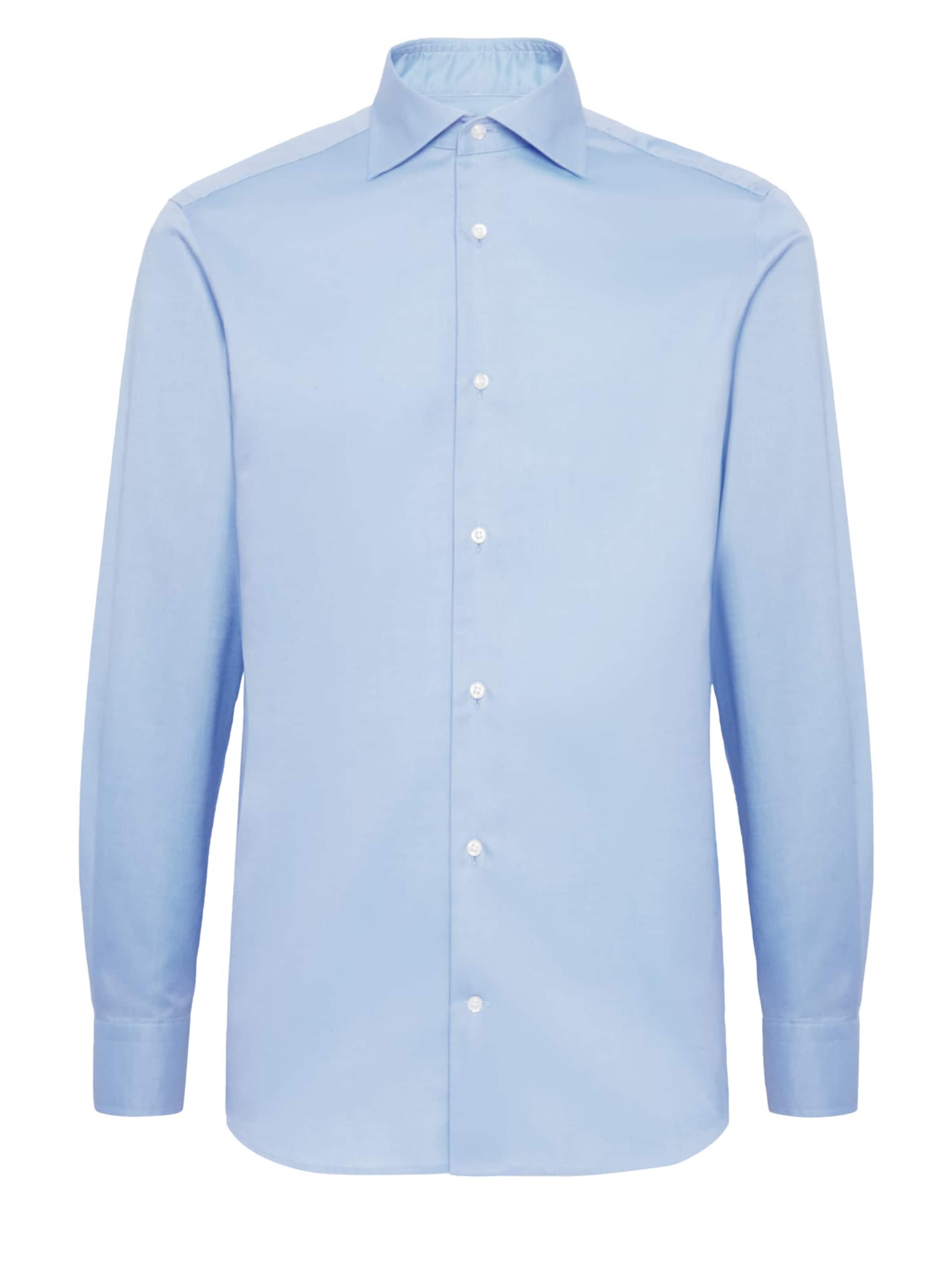 Boggi Milano Regular fit Πουκάμισο για το γραφείο σε μπλε: μπροστά