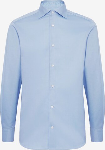 Coupe regular Chemise business Boggi Milano en bleu : devant