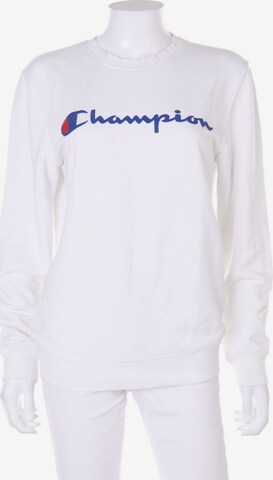Champion Authentic Athletic Apparel Sweatshirt & Zip-Up Hoodie in L in White: front