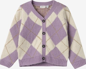 Cardigan 'SININNA' NAME IT en violet : devant