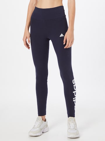 ADIDAS SPORTSWEAR - Skinny Calças de desporto 'Essentials' em azul: frente