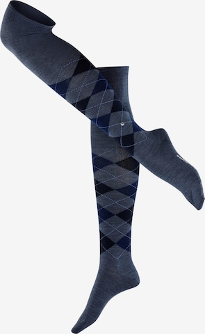 BURLINGTON Overknee Strümpfe 'Marylebone' in Blau: Vorderseite