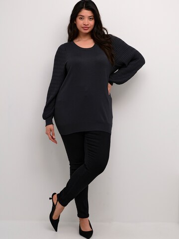 KAFFE CURVE Sweater 'KC Lini' in Black
