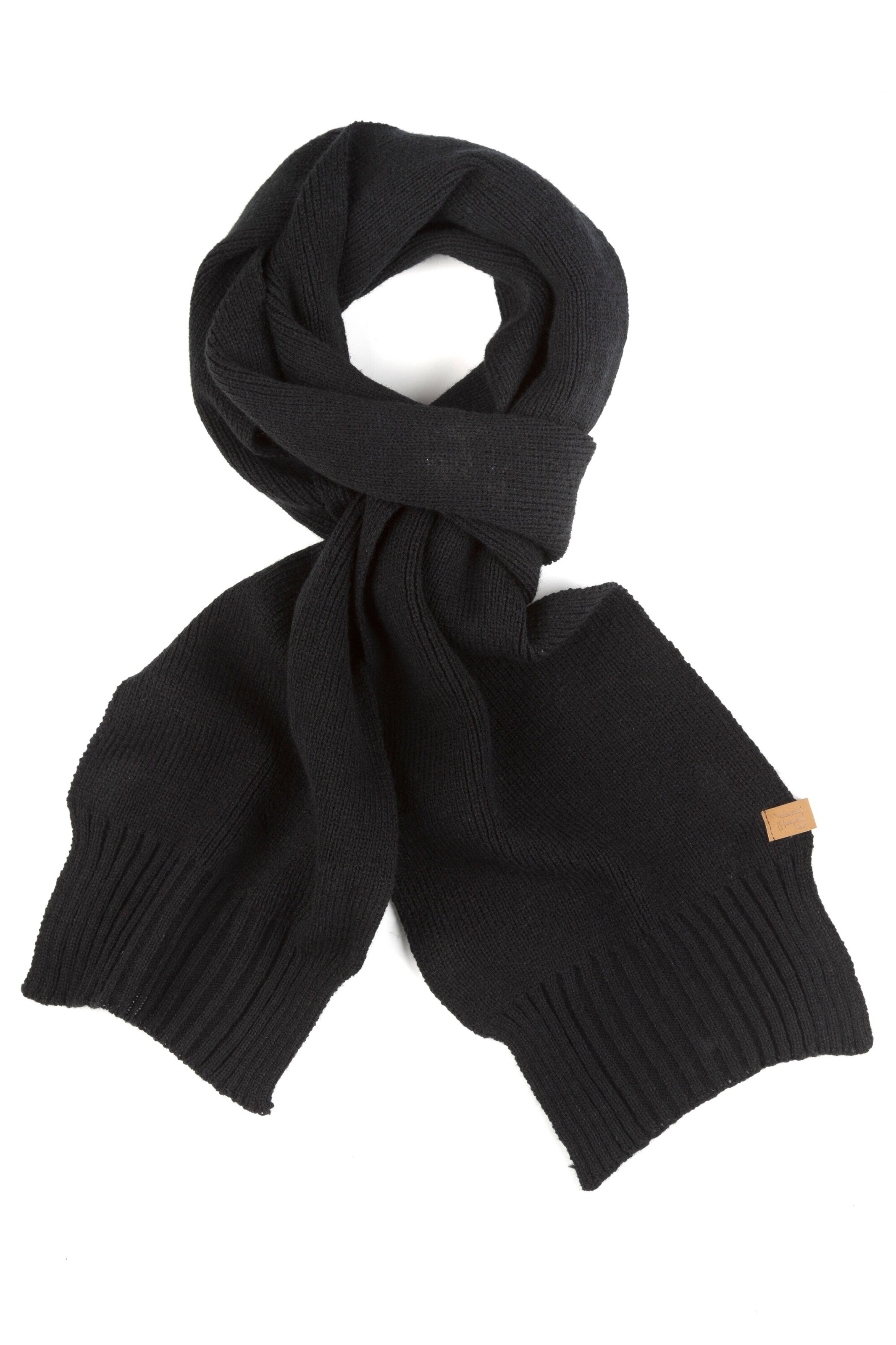 JP1880 Strickschal in Schwarz: Vorderseite